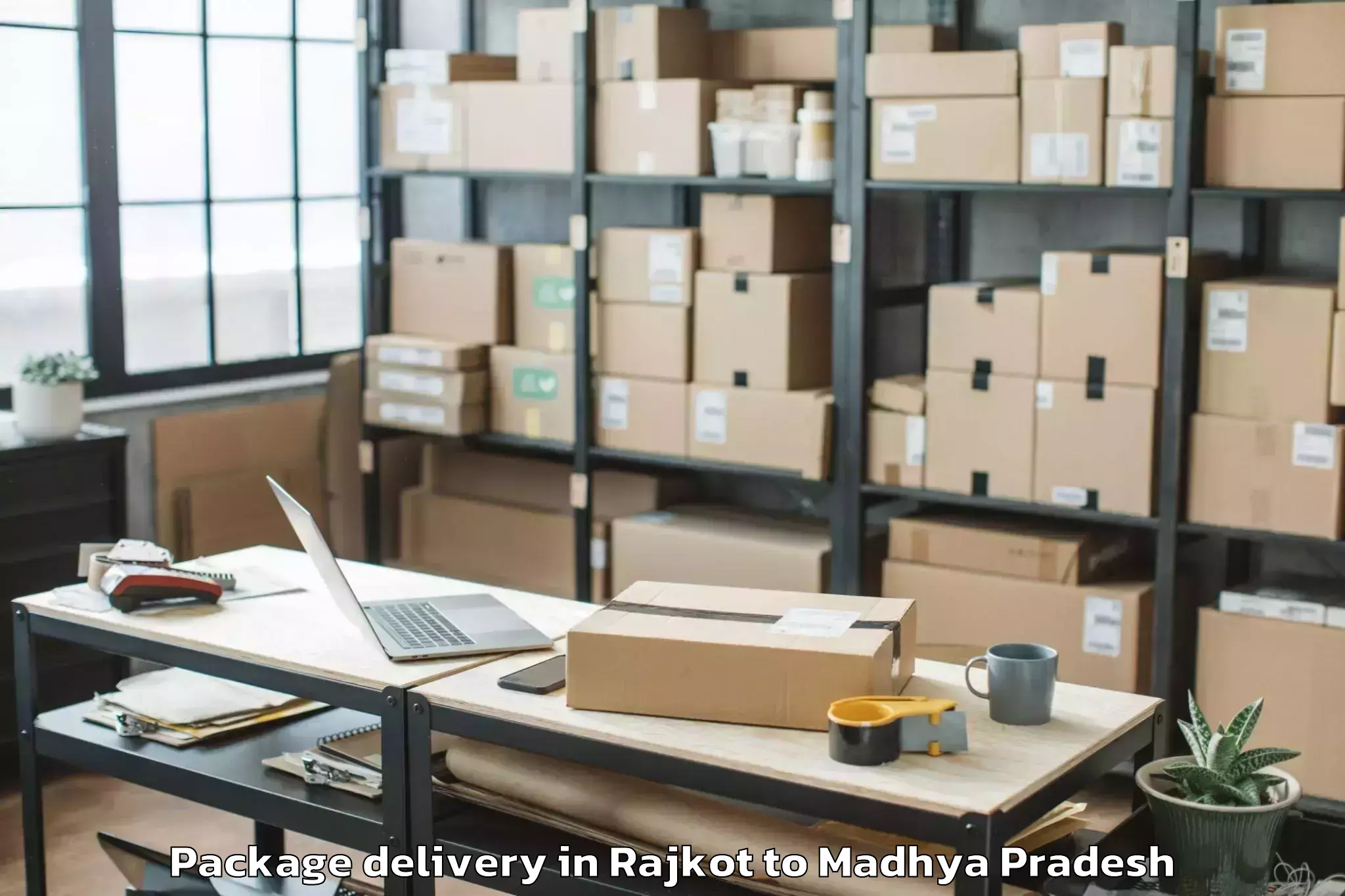 Quality Rajkot to Vidisha Package Delivery